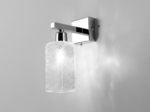 Настенный светильник из стекла и латуни