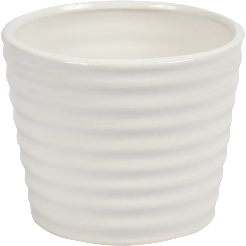 Кашпо для цветов ø11.8 h9.6 см v1 л керамика белый GARDEN SHOW STLM-2011101