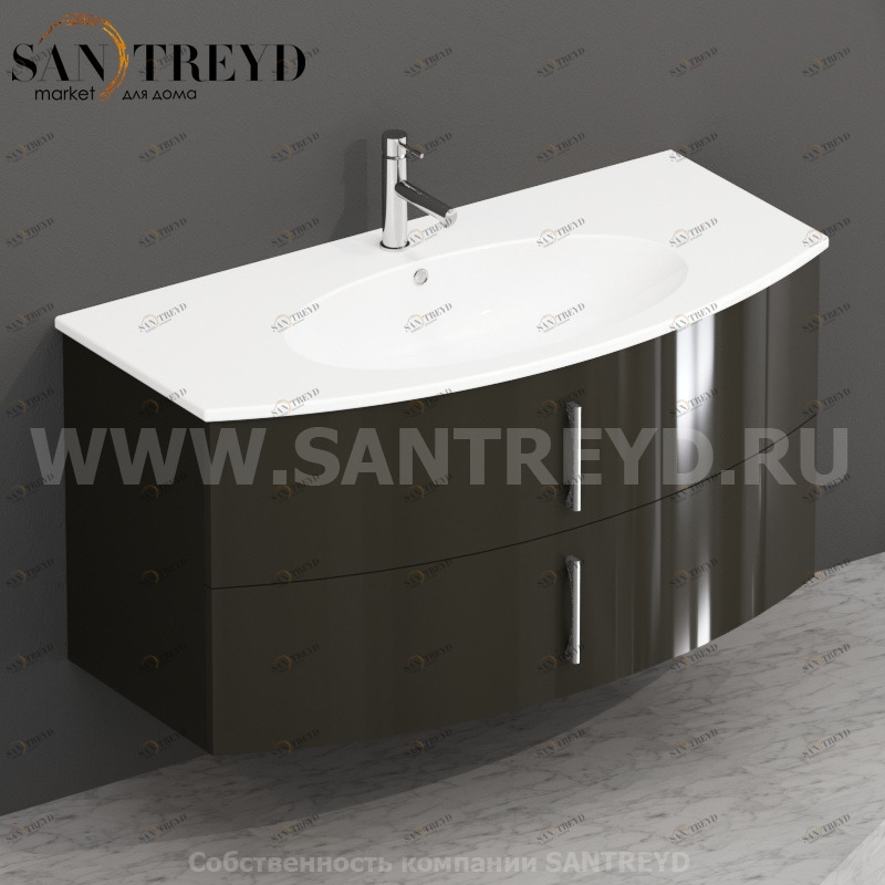 MDMC10Y164 Тумба с двумя ящиками 100 см коричневая Globo 4ALL Италия Ceramica Globo