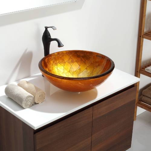 U-GV691-19mm-KEF15000 Накладная раковина на столешницу  прямоугольная Krausru  - Вид №1