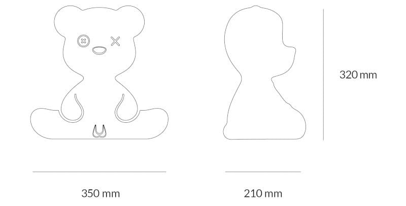 Настольная лампа из полиэтилена Qeeboo Teddy ARCH-00061475 - Вид №4