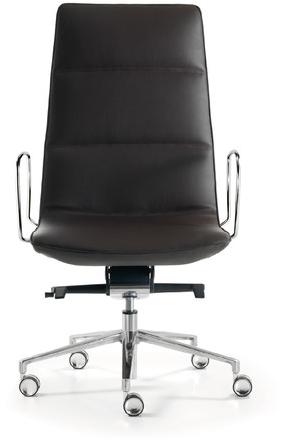 Quinti Sedute Поворотное кожаное кресло исполнительное с 5-ю спицами и подлокотниками Amelie sun-id-1488989 - Вид №1