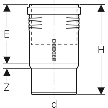 393.418.14.1 Компенсаторная муфта Geberit Silent-Pro Geberit  - Вид №2