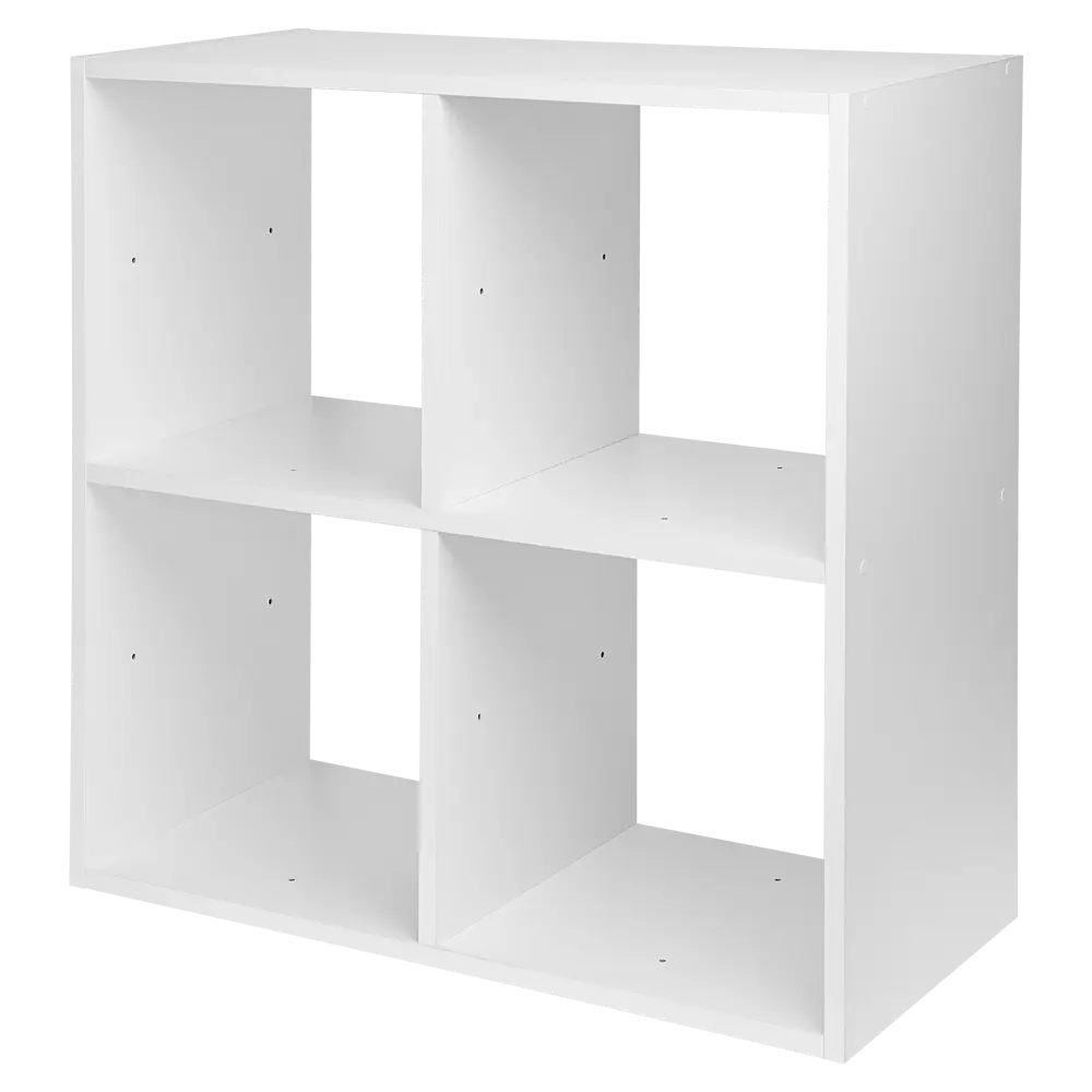 Стеллаж KONSENSA Руан 4 секции 70x70x31.7 см ЛДСП цвет белый STLM-2067497 - Вид №4