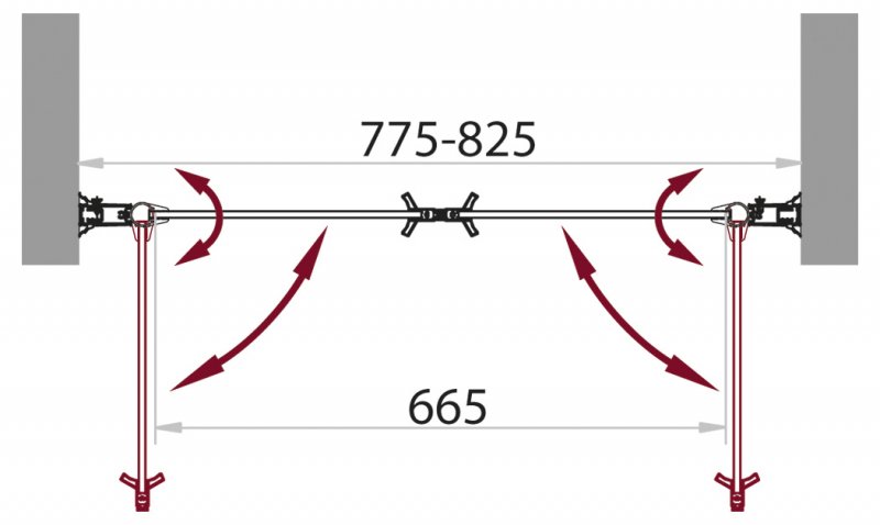 Душевая дверь в нишу BelBagno SELA-B-2-80-Ch-Cr  - Вид №2