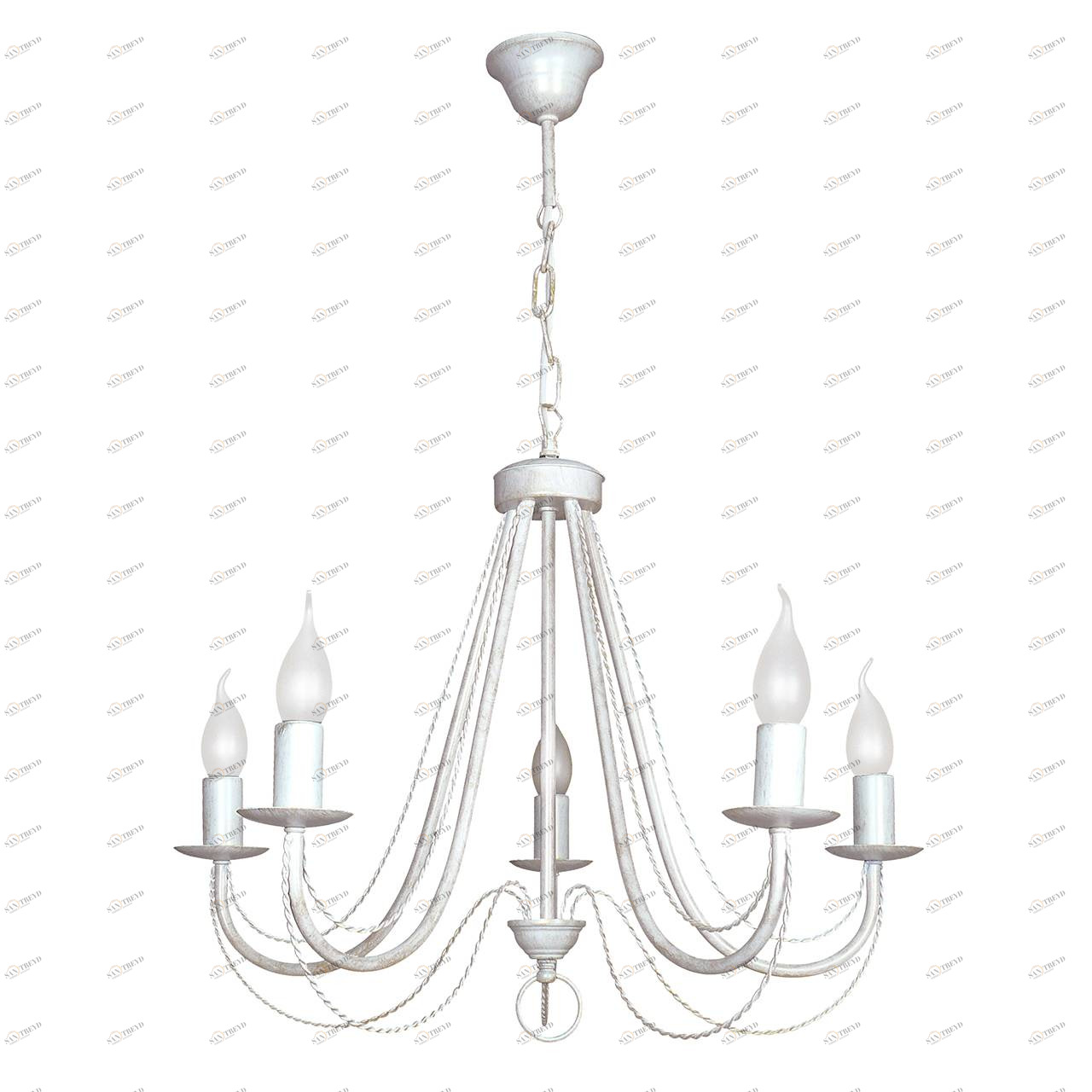 Люстра дизайнерская Afraid белая 10137-5L SUPERNW СВЕЧИ 056658 Белый 