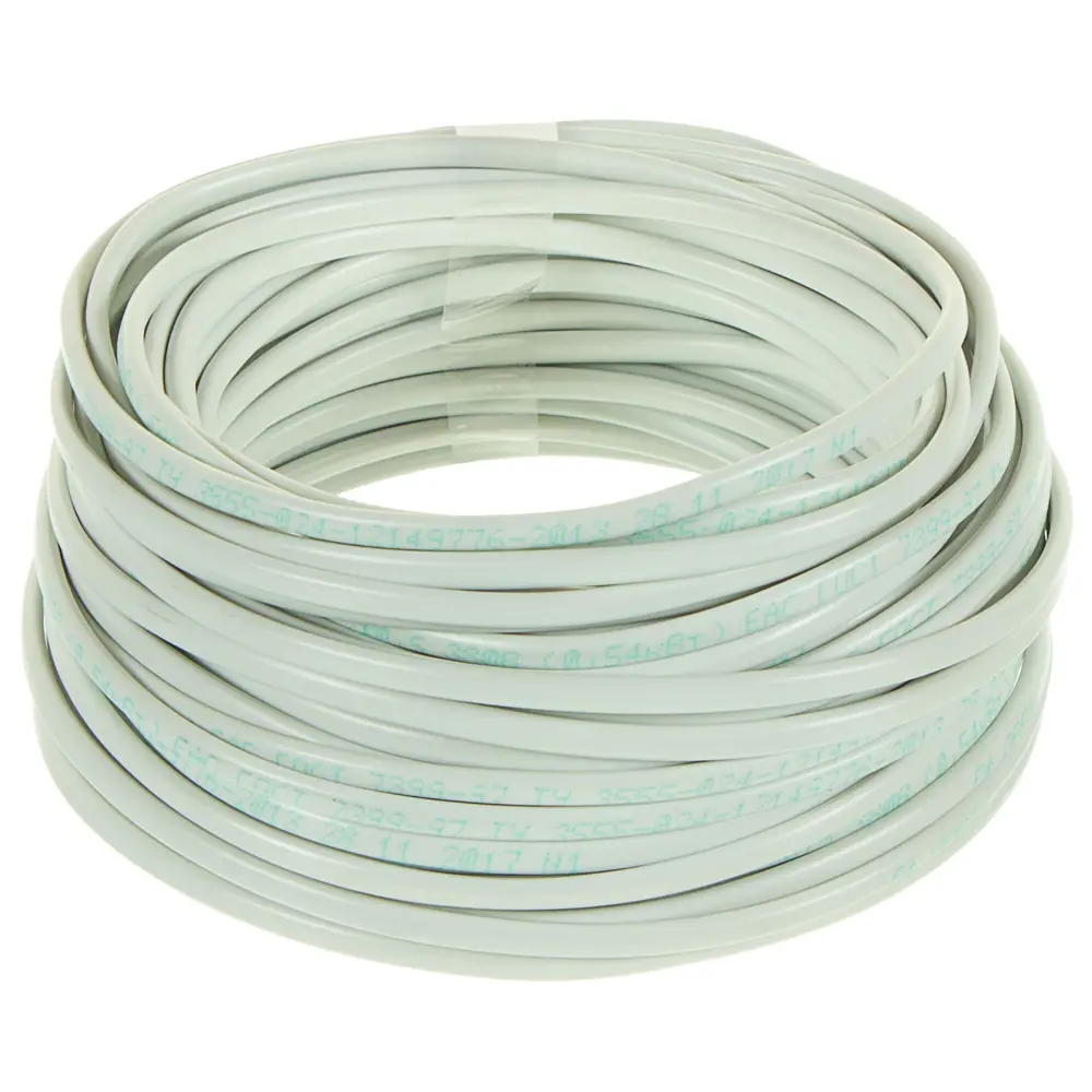 Провод ОРЕОЛ ШВВП 2х0.5 белый 20м для подключения электроники 14465992 STLM-0004970 - Вид №1