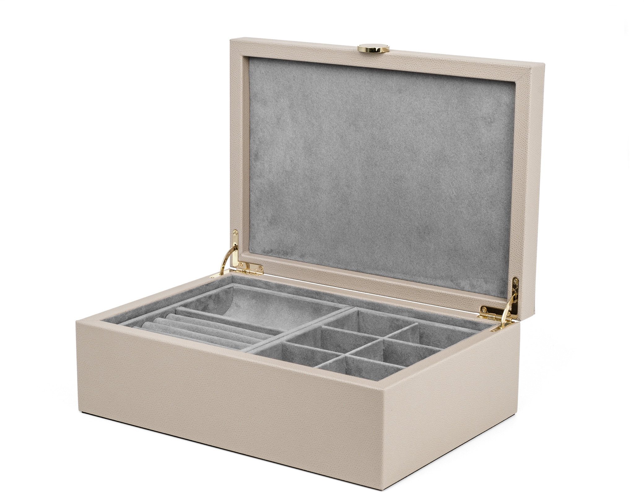 Шкатулка для драгоценностей Prestige - 29X19XH10 см / тканая кожа_верблюжья