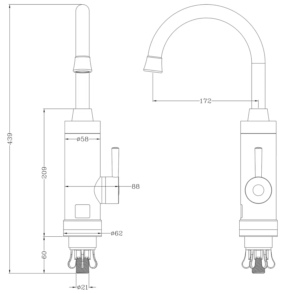 Проточный водонагреватель OASIS с краном для мгновенного горячего водоснабжения 82199297 STLM-0021813 - Вид №8