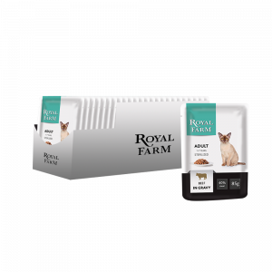 ПР0043292*24 Корм для кошек для стерилизованных, говядина в соусе пауч 85г (упаковка - 24 шт) ROYAL FARM
