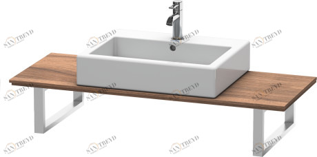 XL012C07979 X-Large Консоль для накладных раковин и встраиваемых умывальников Орех натуральный, декор Duravit