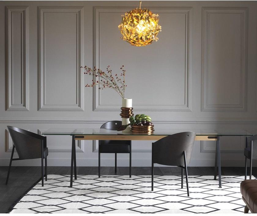 Driade Прямоугольный стол из стали, стекла и дерева Frate, fratello, cugino, cuginetto sun-id-1515562 - Вид №1