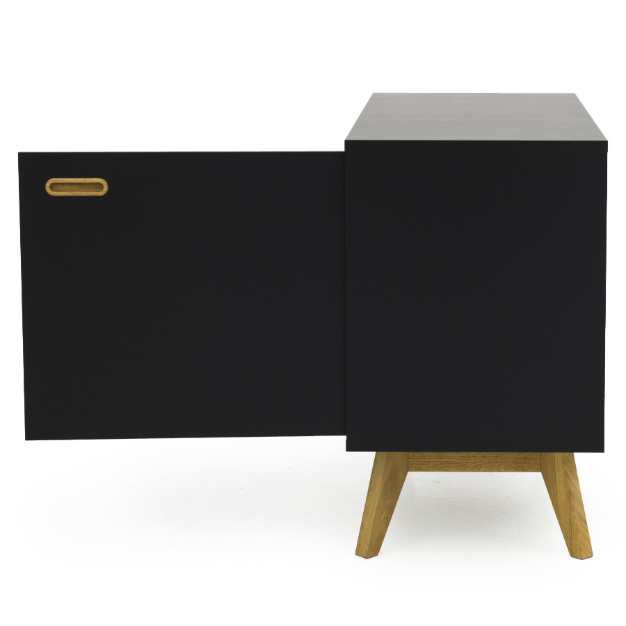 Сервант Tenzo Bess, 72х114х43 см, дуб, черный 2172024 - Вид №6