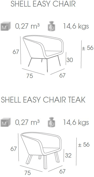 FueraDentro Садовое кресло Batyline® с подлокотниками Shell Secep - Вид №5