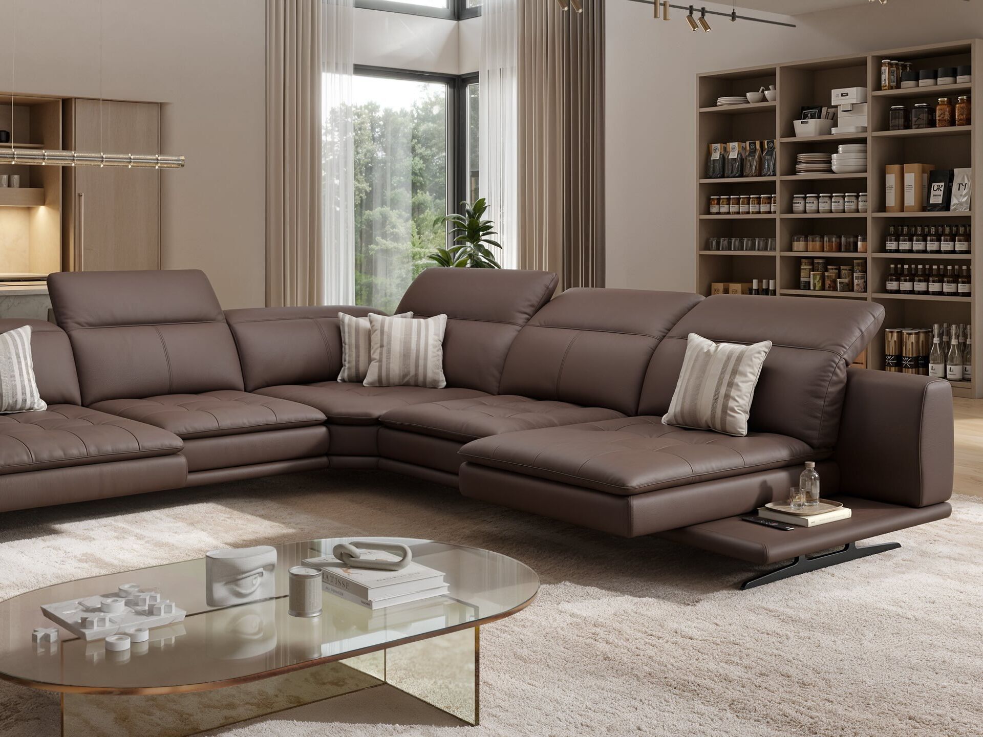 Кожаный угловой диван Sofanella Ницца ARCH-00044465 - Вид №4