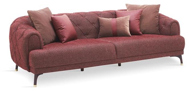 Enza Home Тафтинговый 3-местный диван из ткани Navona sun-id-1516562 - Вид №14