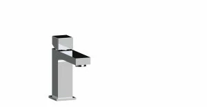 Смеситель на раковину однорычажный без донного клапана, ручка куб CEZARES EFFECT-LSM2-01-Q-W0