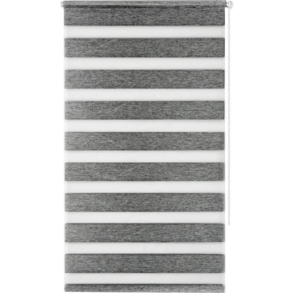 Рулонная штора MIAMOZA день-ночь серый блэкаут 80x160 см 82614521 Д/Н BLACKOUT STLM-0031741