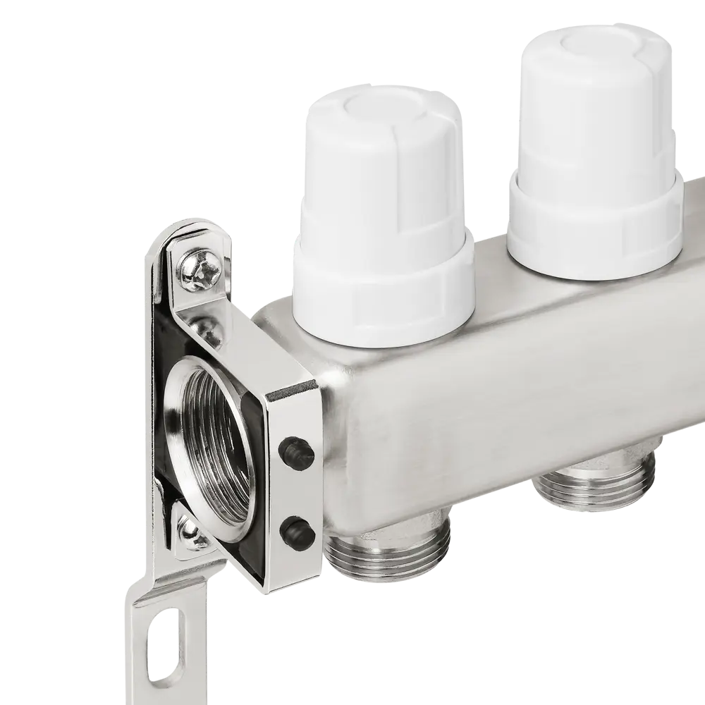Коллекторная группа с расходомерами Pro Aqua 1"x3/4" 2 выхода нержавеющая сталь 84736639 STLM-2009177  - Вид №3
