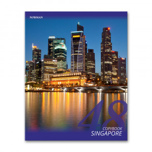 0403011Сингапур Тетрадь "Отражение" А5 48 л. на скрепке клетка NRN 040301_1_Сингапур NORMAN