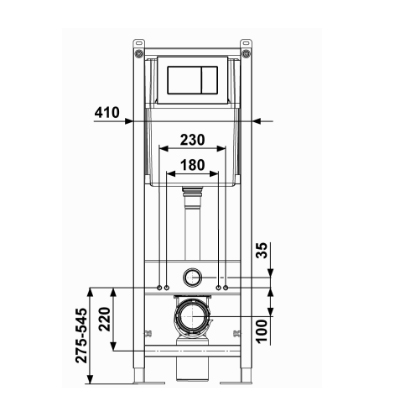 Инсталляция Уклад СИ 01.04.54.00.1  кнопка хром 101916 - Вид №1