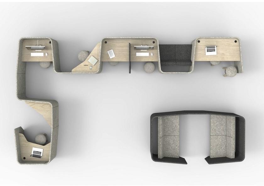 BuzziSpace Офисная перегородка из звукопоглощающего войлока sun-id-1514556 - Вид №2