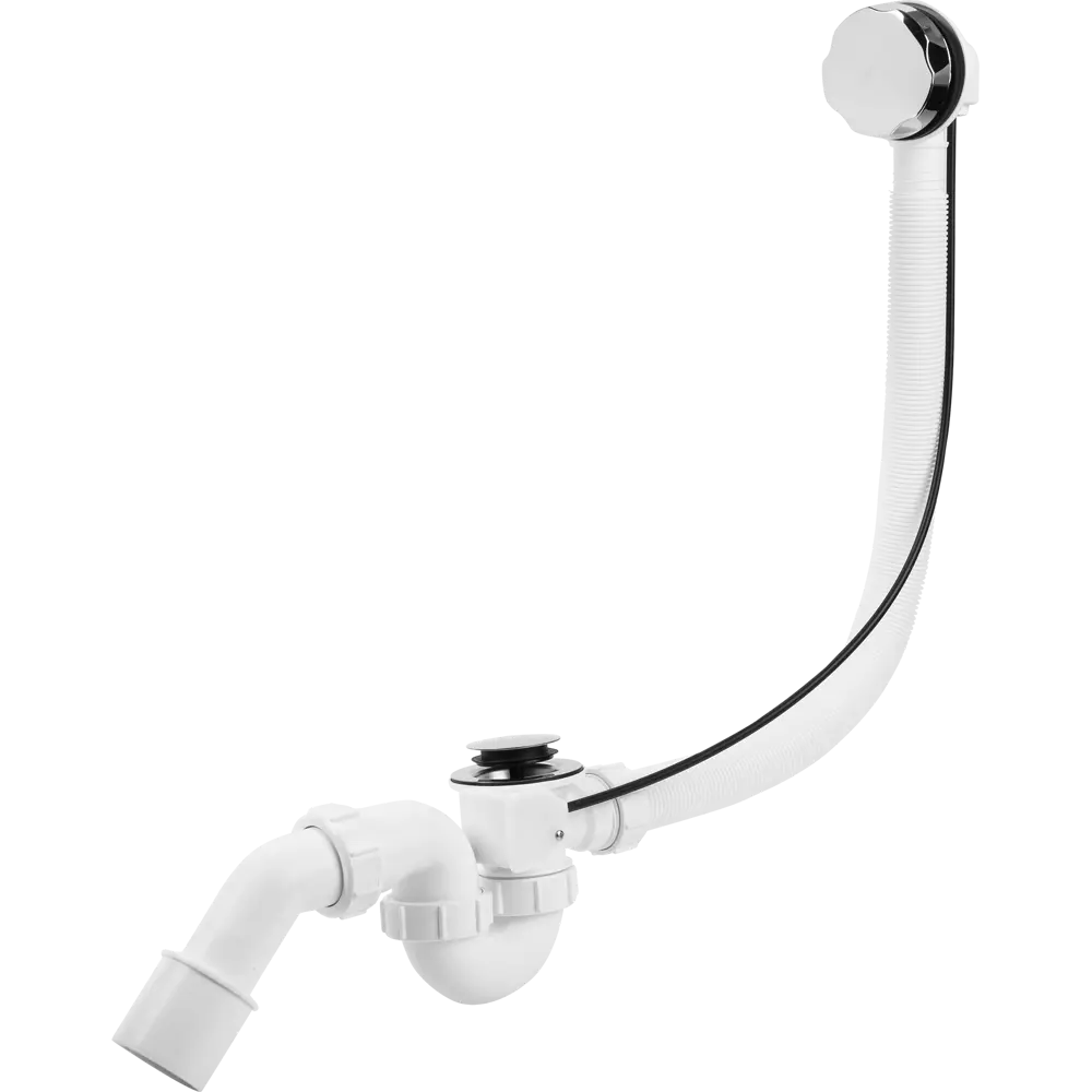 Сифон для ванны McALPINE полуавтомат с хромированным переливом 82422798 STLM-0800923