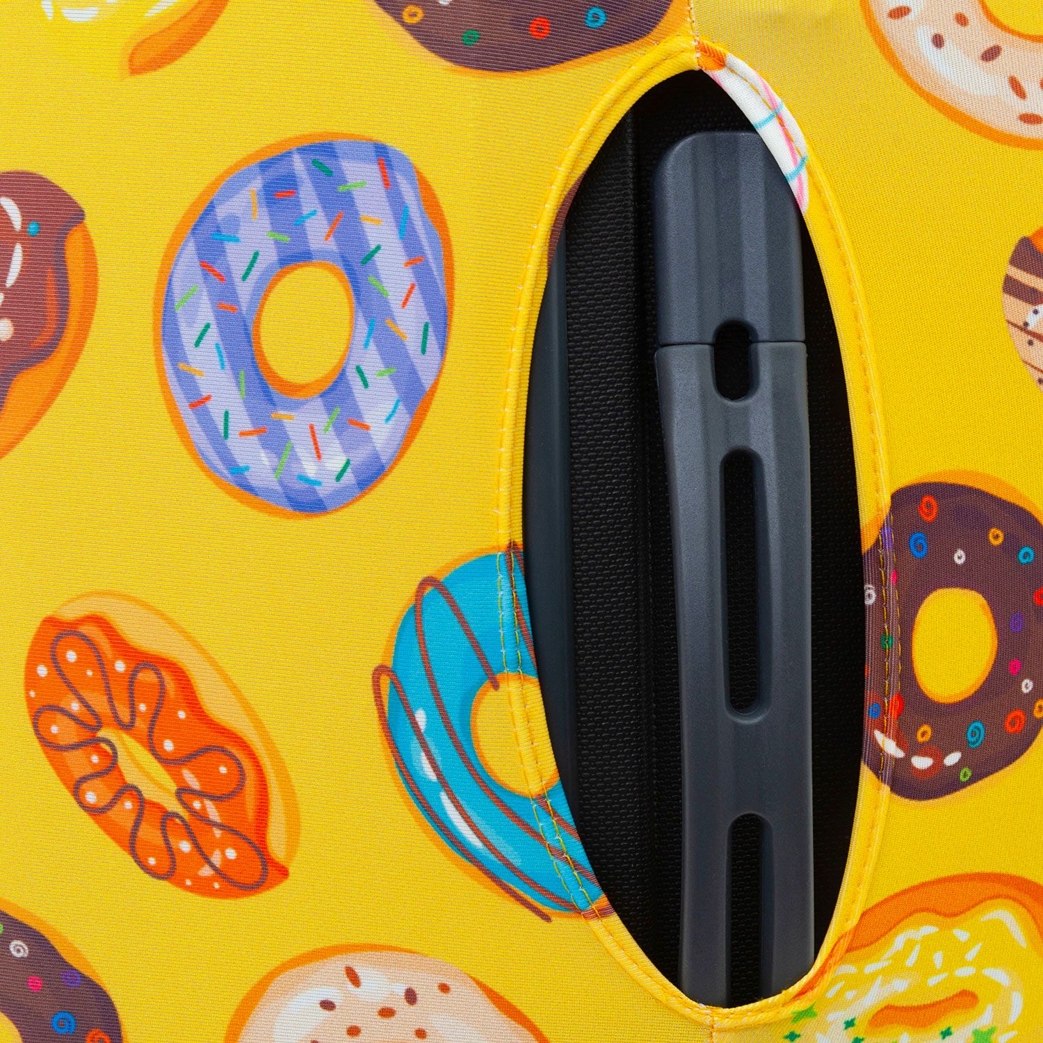 ECO Желтый Пончик XL Чехол для чемодана большой Fancy Armor ECO - Вид №2