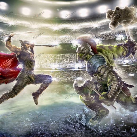 8-4031-Thor-And-Hulk Фотообои Komar Disney 3.68х2.54 м 84031THORANDHULK