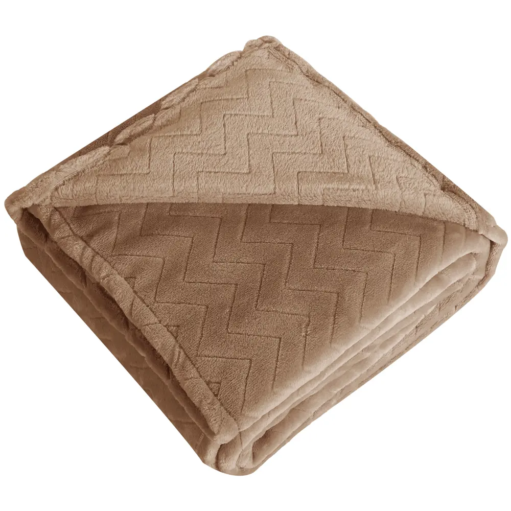 Плед Kazan 140x200 см велсофт цвет бежевый СТОЛИЦА ТЕКСТИЛЯ STLM-2055650