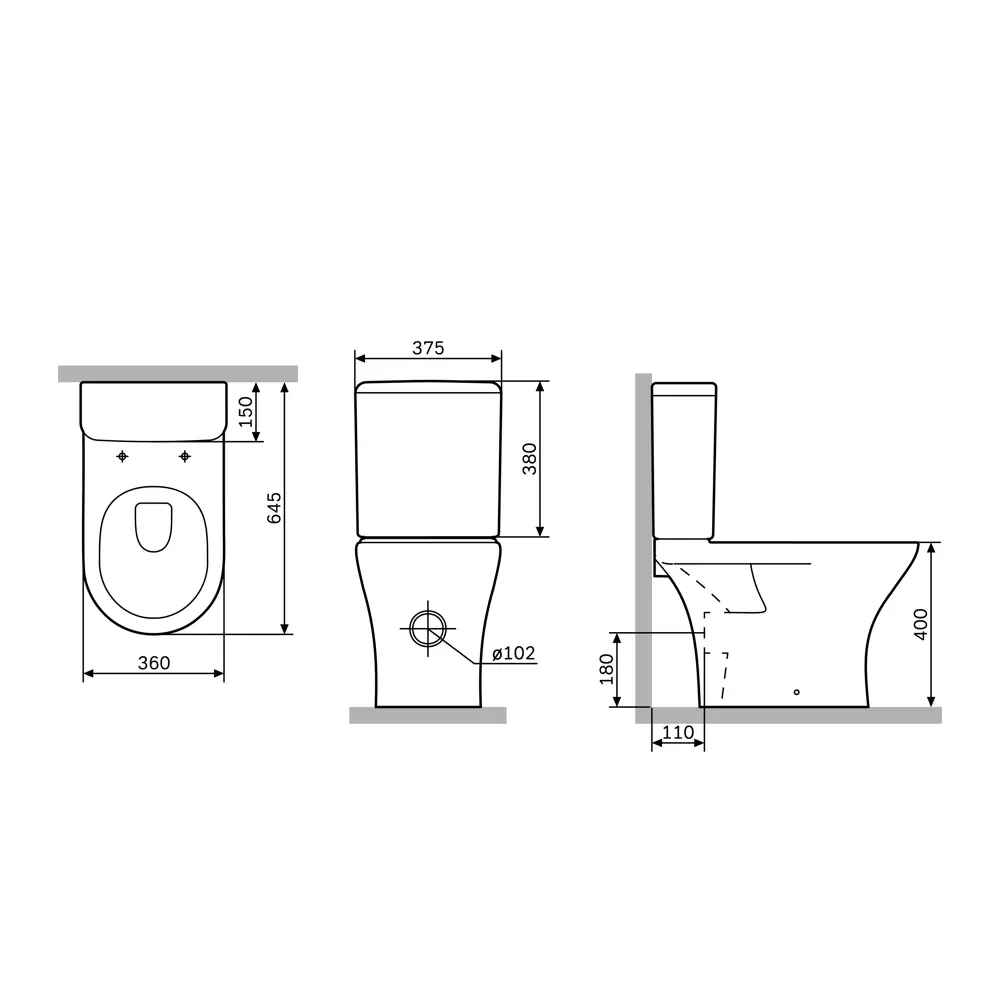 Унитаз-компакт AM.PM Pulse Flash Clean C9P8600SC, безободковый, сиденье с микролифтом, двойной смыв 89343092 STLM-2045947 - Вид №5