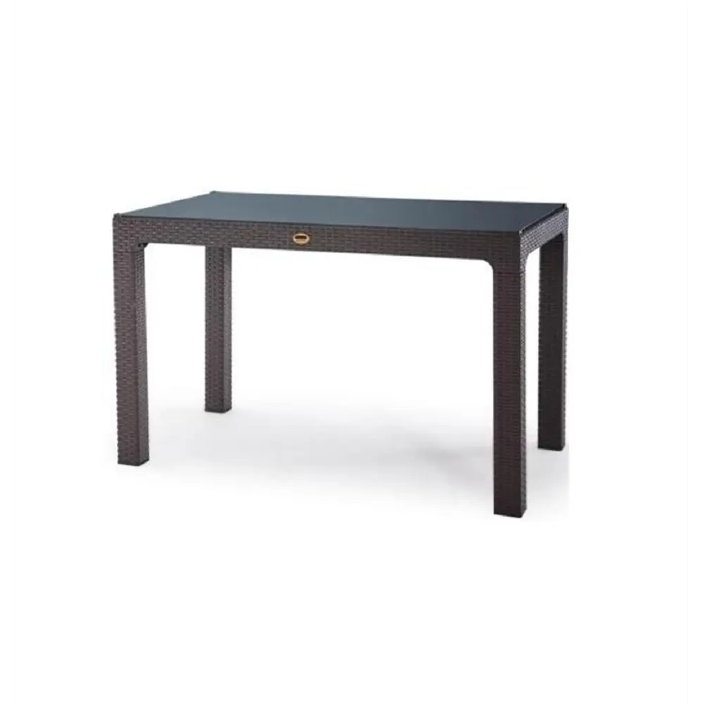 Стол садовый прямоугольный складной Rattan 120x70x75 см полипропилен цвет коричневый Santreyd Стол прямоугольный STLM-2211517 - Вид №1