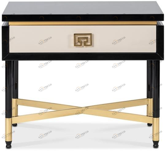 Stylish Club Прямоугольная прикроватная тумбочка из лакированной древесины с ящиками Sublime Scf.s16