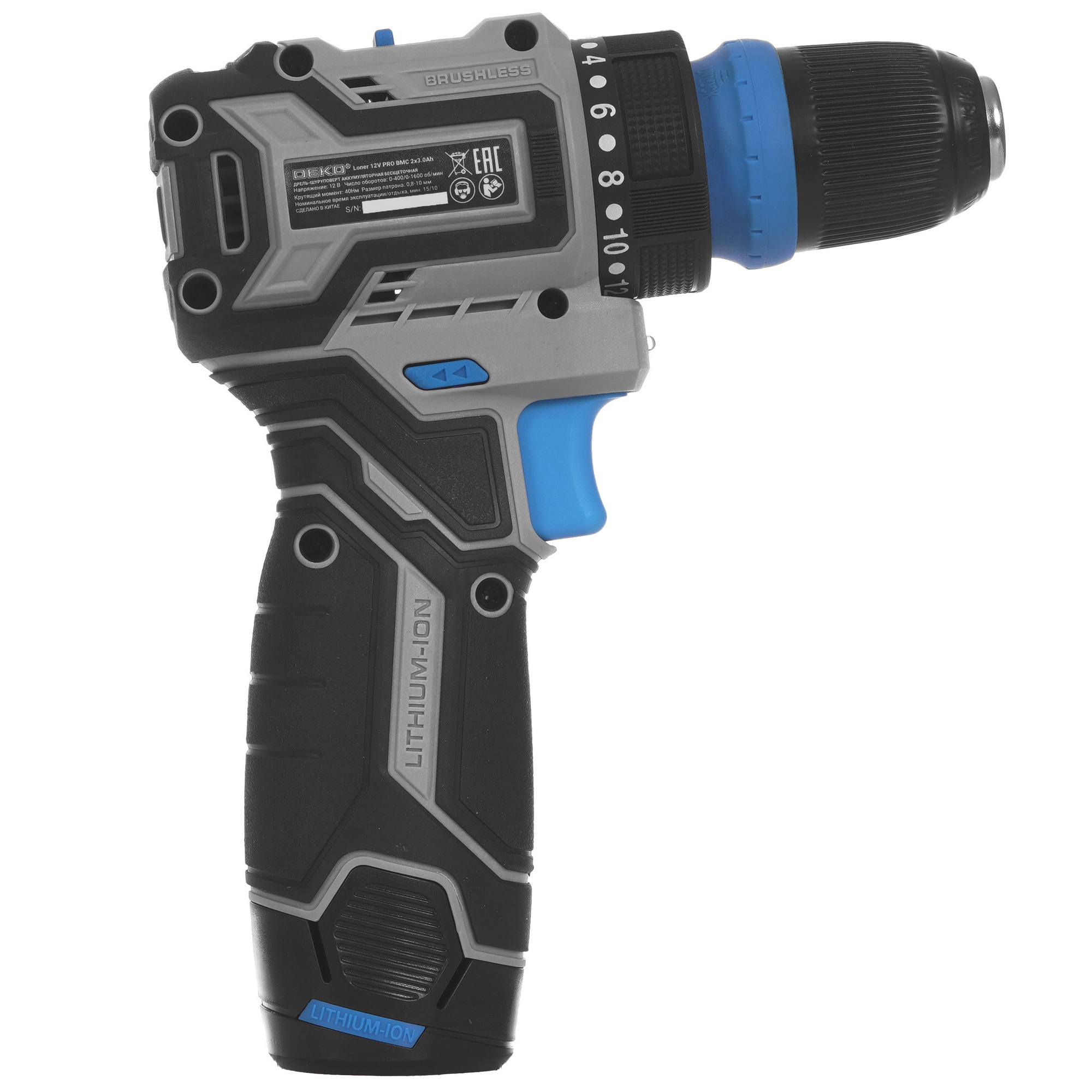 Дрель-шуруповерт DEKO 085-1122 5612372 STDN-0113837 - Вид №2