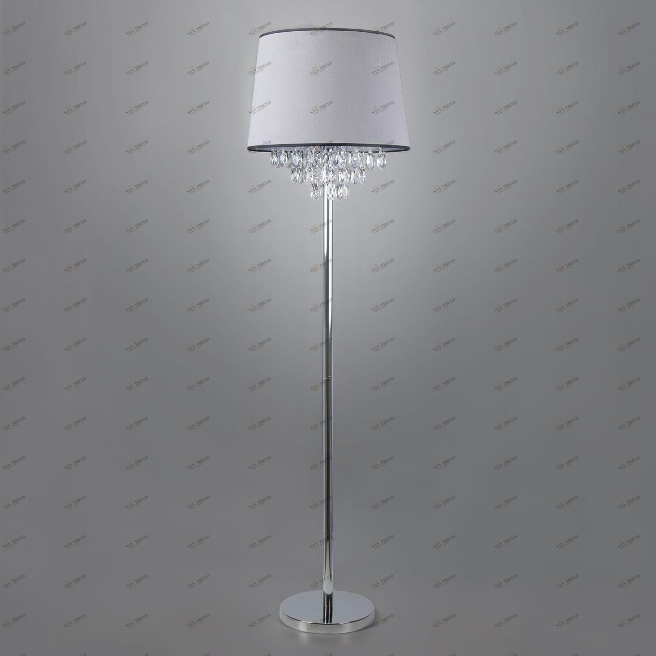 Торшер Eurosvet Opera 01037/1 хром/прозрачный хрусталь Strotskis EUROSVET ЭЛИТНЫЕ 219657 Серый 