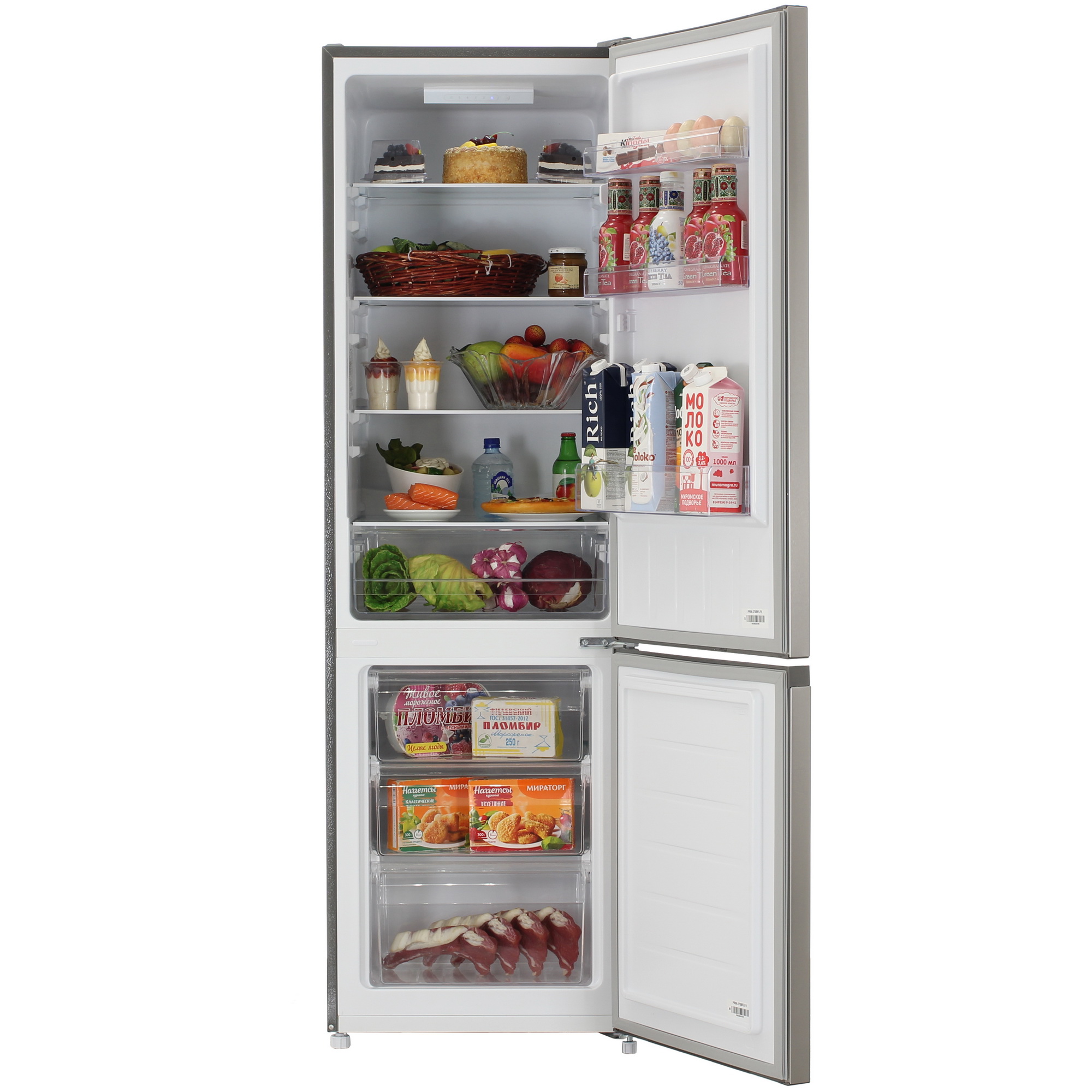 9284079 Холодильник с морозильником   PREMIER PRM-270BFLF/I серебристый STDN-0021336 - Вид №5