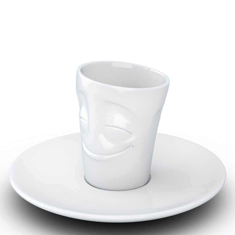 T02.12.01 Кофейная чашка с блюдцем tassen cheery 80 мл белая Tassen by FIFTYEIGHT PRODUCTS  - Вид №1