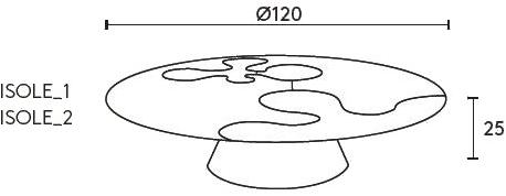 ALBEDO Низкий круглый журнальный столик из стали и дерева sun-id-1423111 - Вид №6