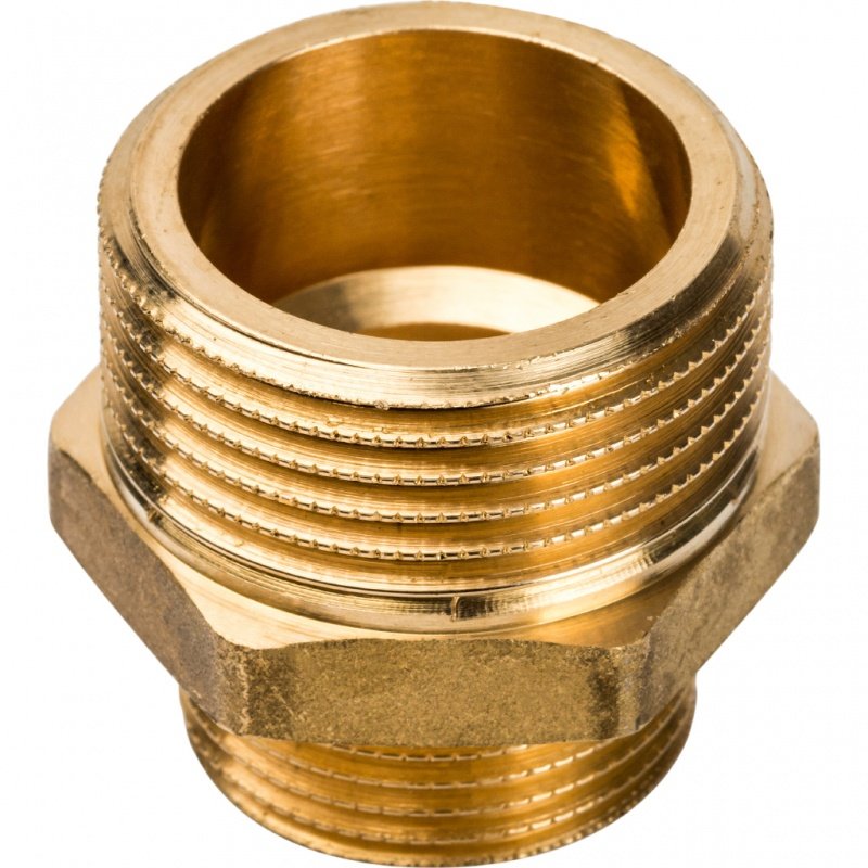 Ниппель переходной НН 1х3/4" латунь STOUT SFT0003000134 - Вид №1