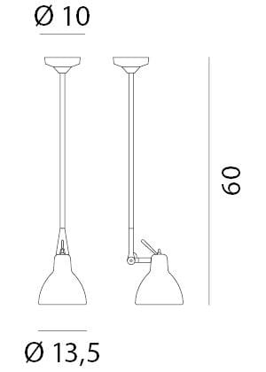 Потолочный светильник из цветного стекла с фиксированной рукояткой Rotaliana Luxy ARCH-00072619 - Вид №3