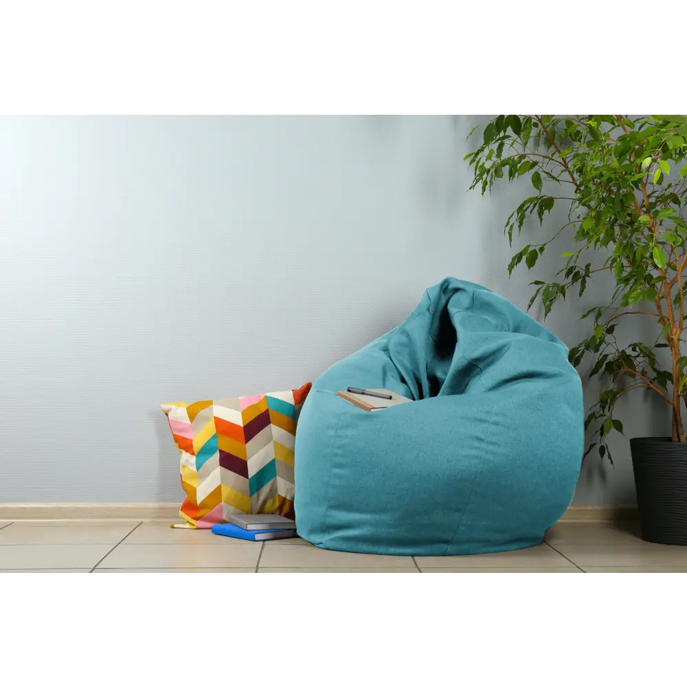 Кресло-груша Seasons полиэстер цвет бирюзовый 120x70x60 см STLM-2109833 - Вид №3