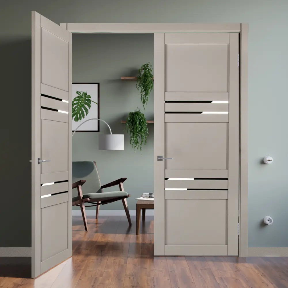 Дверь межкомнатная глухая Астерия 90x200 см Hardflex цвет серый жемчуг с замком и петлями 82636312 STLM-2022780 МАРИО РИОЛИ  - Вид №7