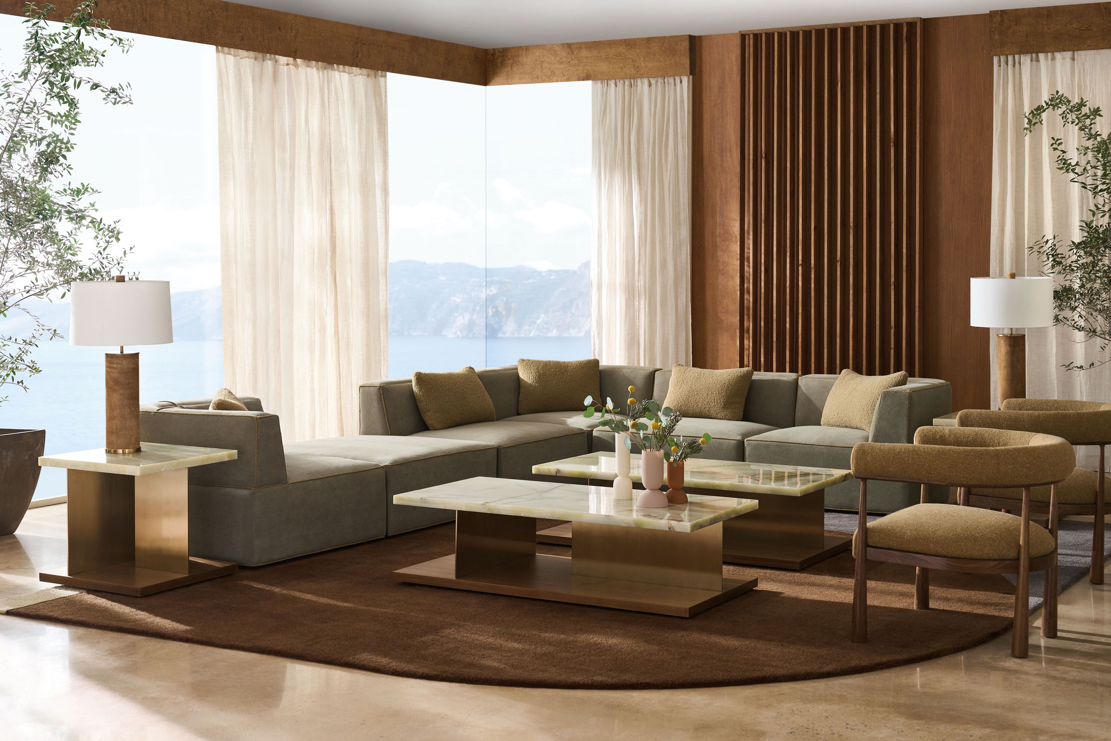 Модульный угловой диван из нубука Caracole Марбелья ARCH-00006537 - Вид №2