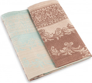 10636967 Яковлевский жаккард Набор полотенец кухонных Яковлевский Жаккард Акантус 50х70см, 2шт, полулен Ткань