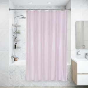 Штора для ванны Brillar pink, 180х200 см, полиэстер, цвет розовый 82168002 STLM-2015674