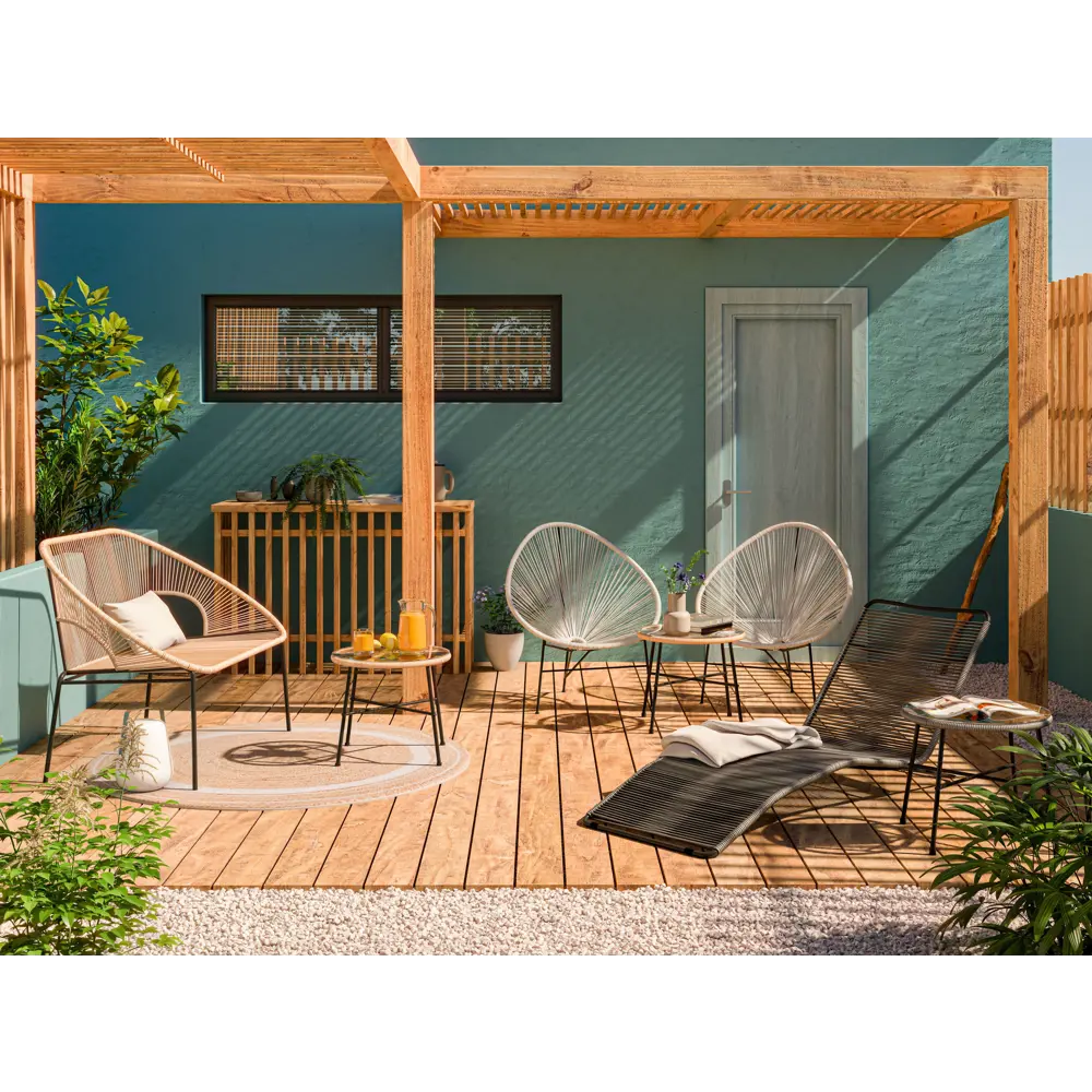 Стул садовый плетёный Acapulco 720x870x900 мм, цвет бежевый 82003466 STLM-2036012 Santreyd  - Вид №4