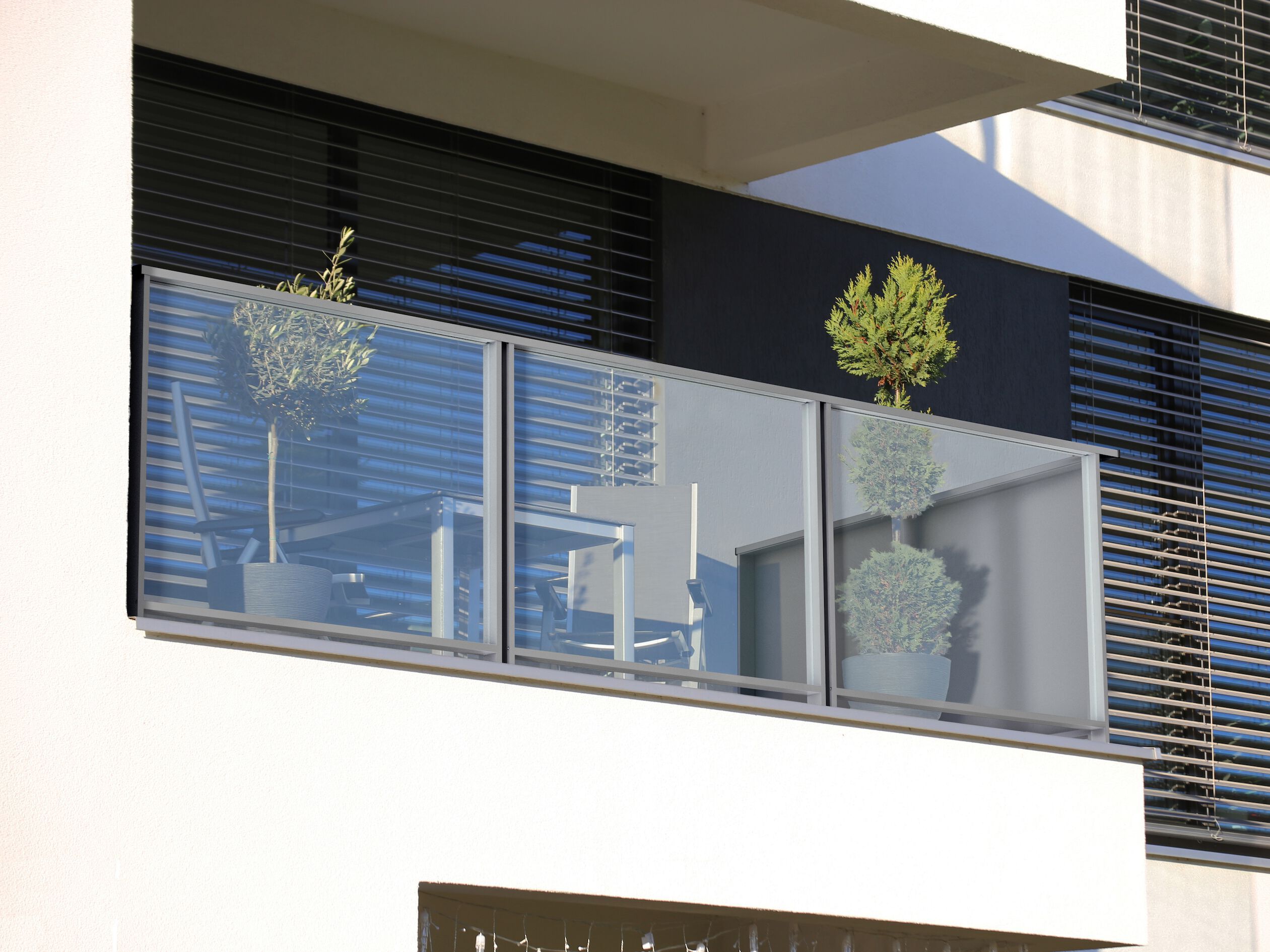 Перила из алюминия и стекла ALUVETRO модульная балюстрада ARCH-00094799