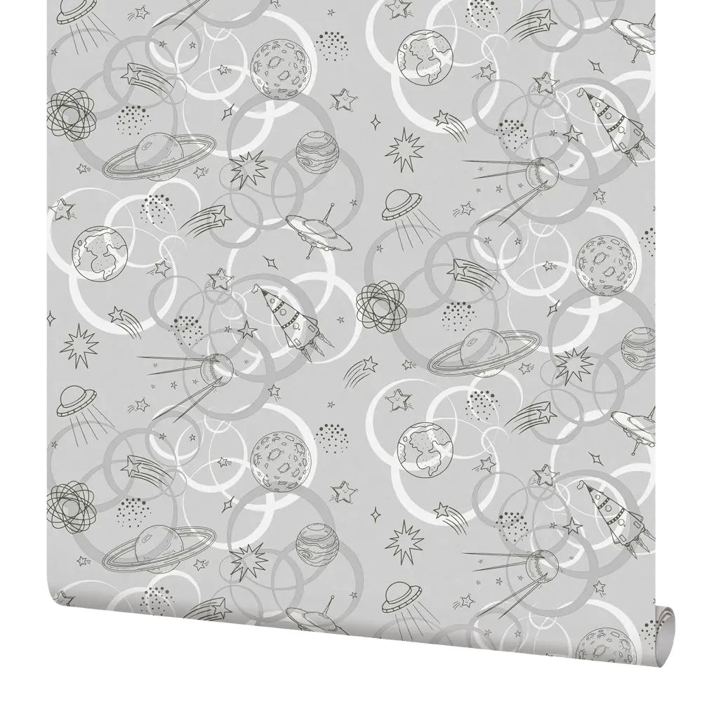 Обои ELYSIUM Галактика с мерцающими звездами на сером фоне 89389841 STLM-1570796