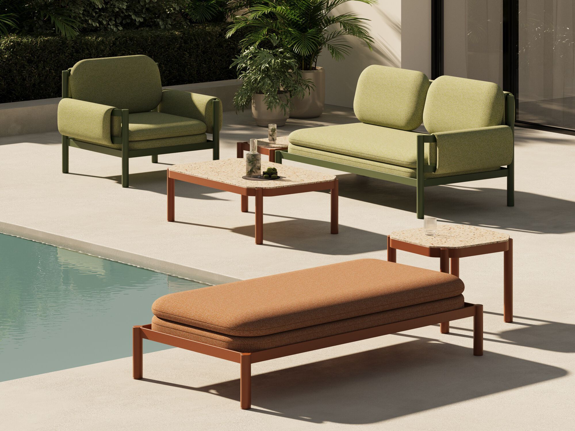 Алюминиевая квадратная Садовая подставка для ног Joyf Tropic ARCH-00059103 - Вид №3