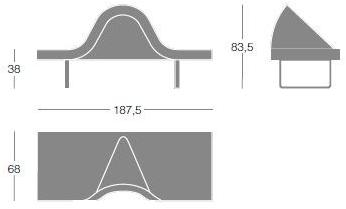 Segis Модульная скамейка с обивкой из ткани Longway Ih11  - Вид №3
